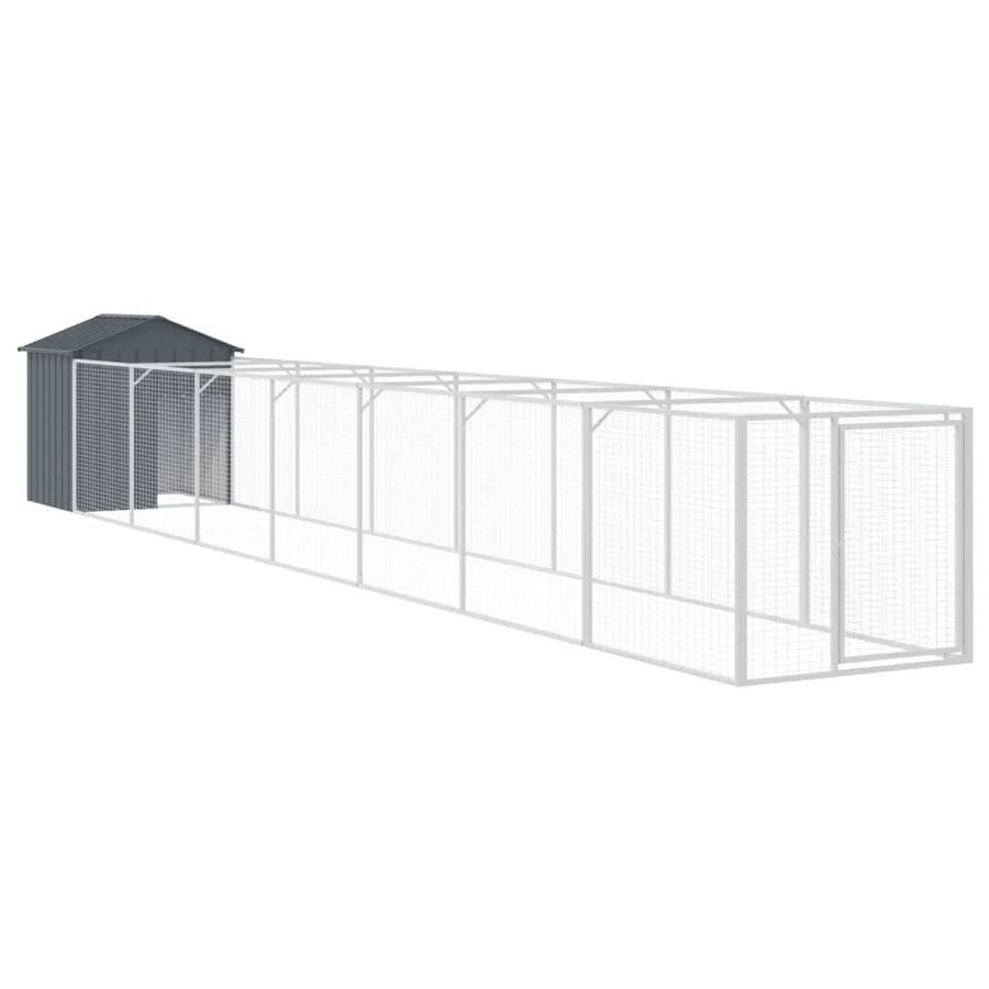 Niche pour chien avec toit anthracite acier galvanisé - 2