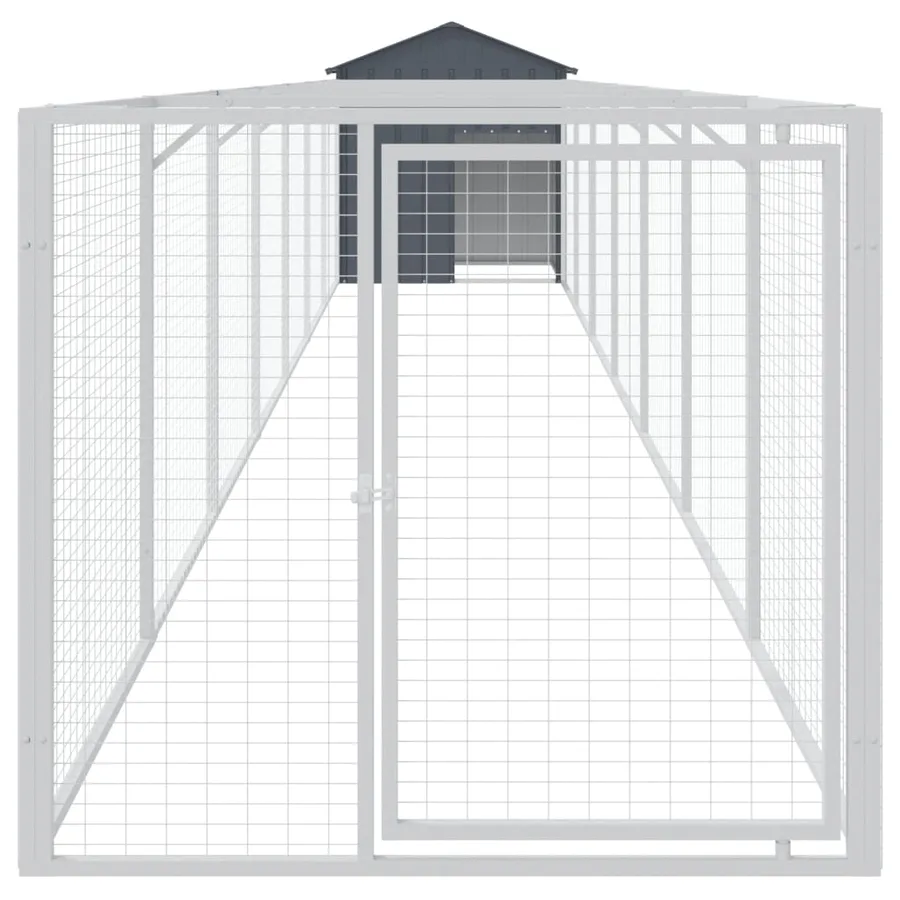 Niche pour chien avec toit anthracite acier galvanisé - 3
