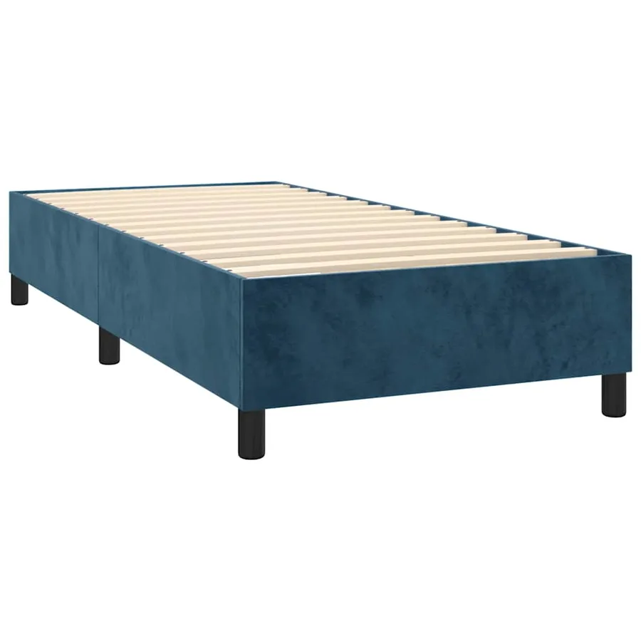 Sommier à lattes de lit avec matelas Bleu foncé 90x200 cm - 4