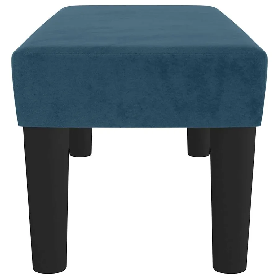 Banc Bleu foncé 70x30x30 cm Velours - 4