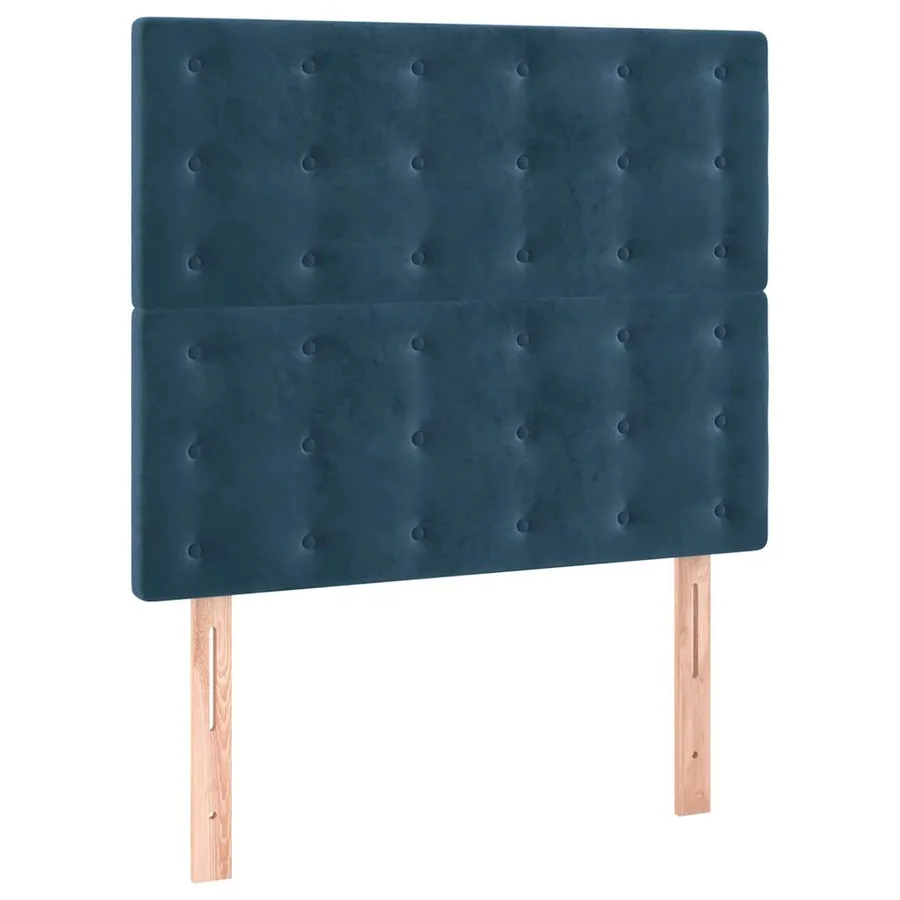 Sommier à lattes de lit et matelas Bleu foncé 120x200cm Velours - 5