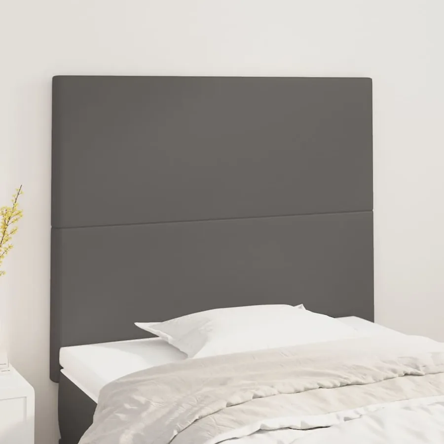 Tête de lit Gris 80x5x118/128 cm Similicuir