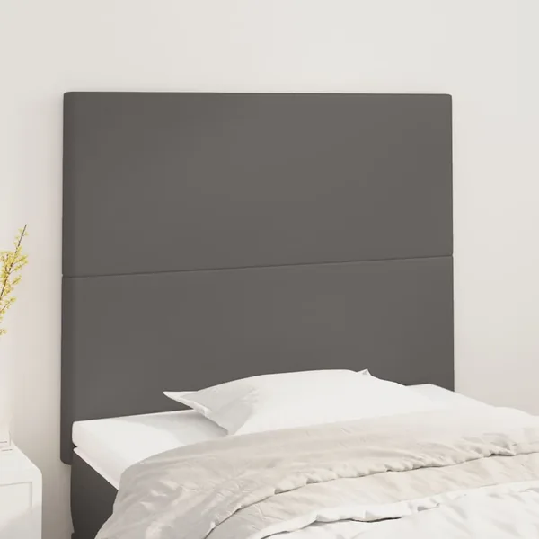 Tête de lit Gris 80x5x118/128 cm Similicuir