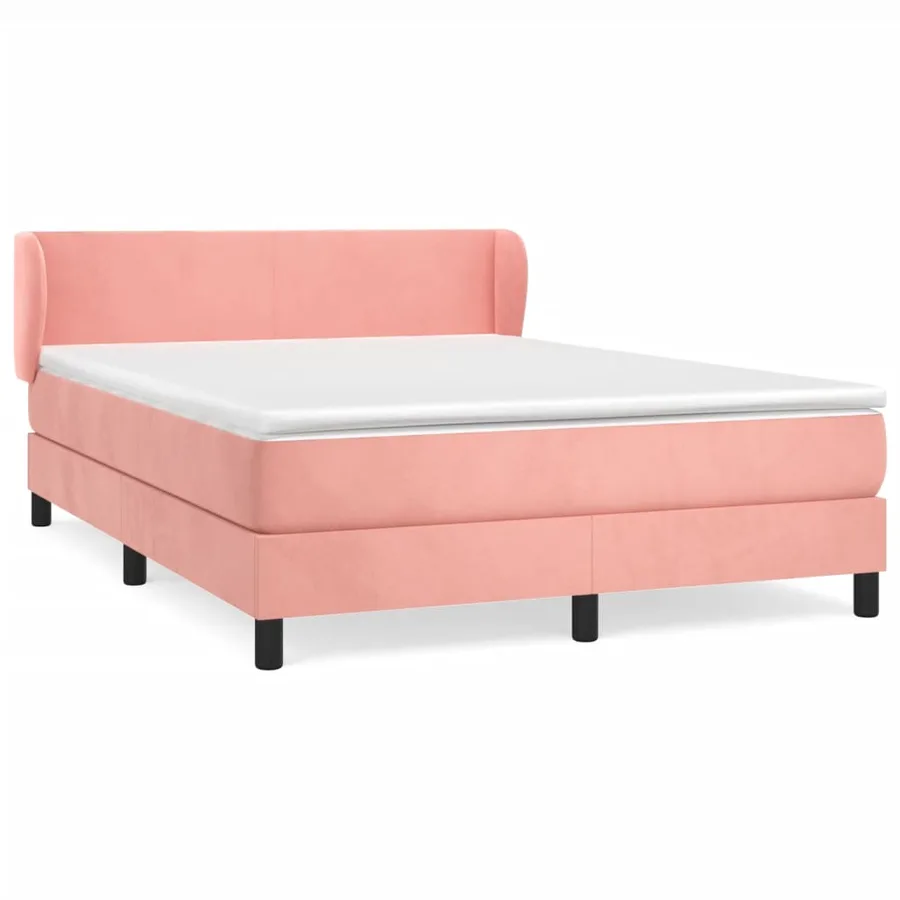 Sommier à lattes de lit avec matelas Rose 140x190 cm Velours - 2