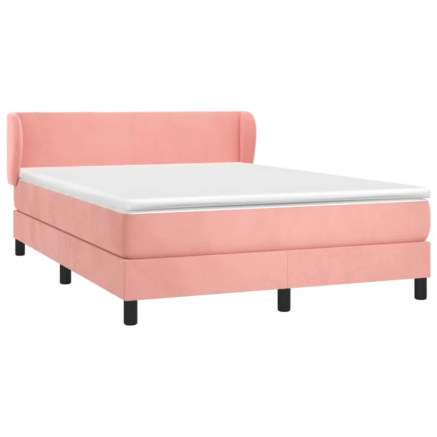 Sommier à lattes de lit avec matelas Rose 140x190 cm Velours - 3