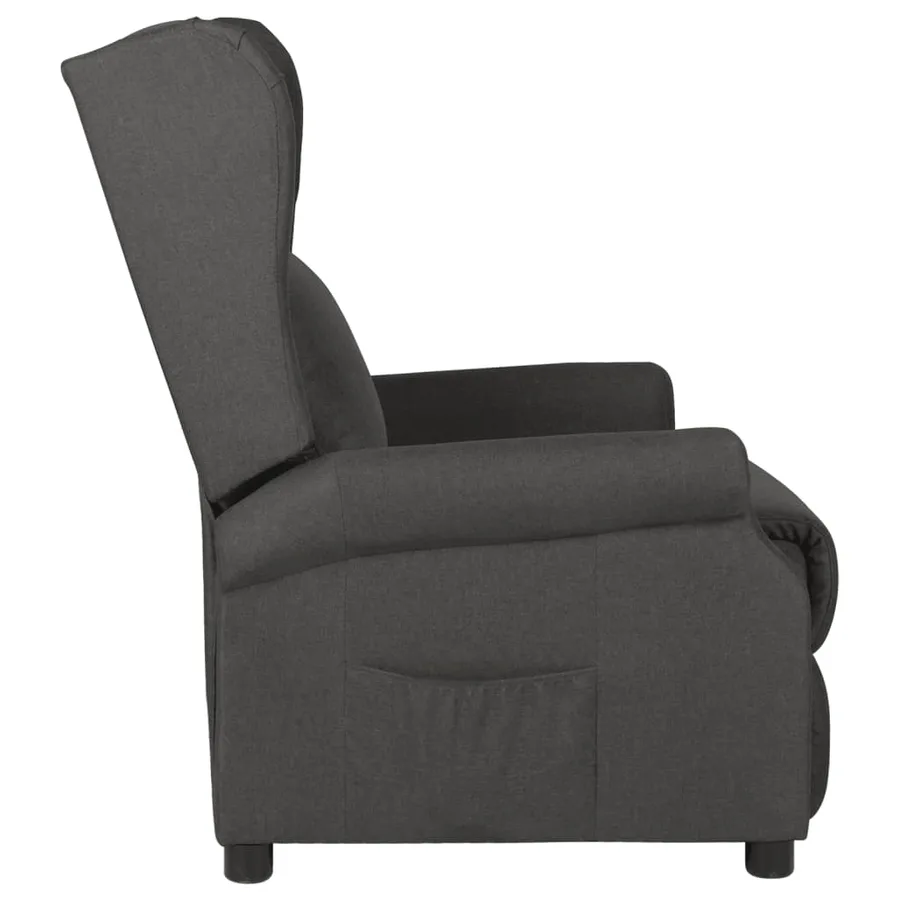 Fauteuil inclinable Gris foncé Tissu - 3