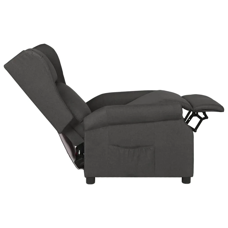 Fauteuil inclinable Gris foncé Tissu - 6