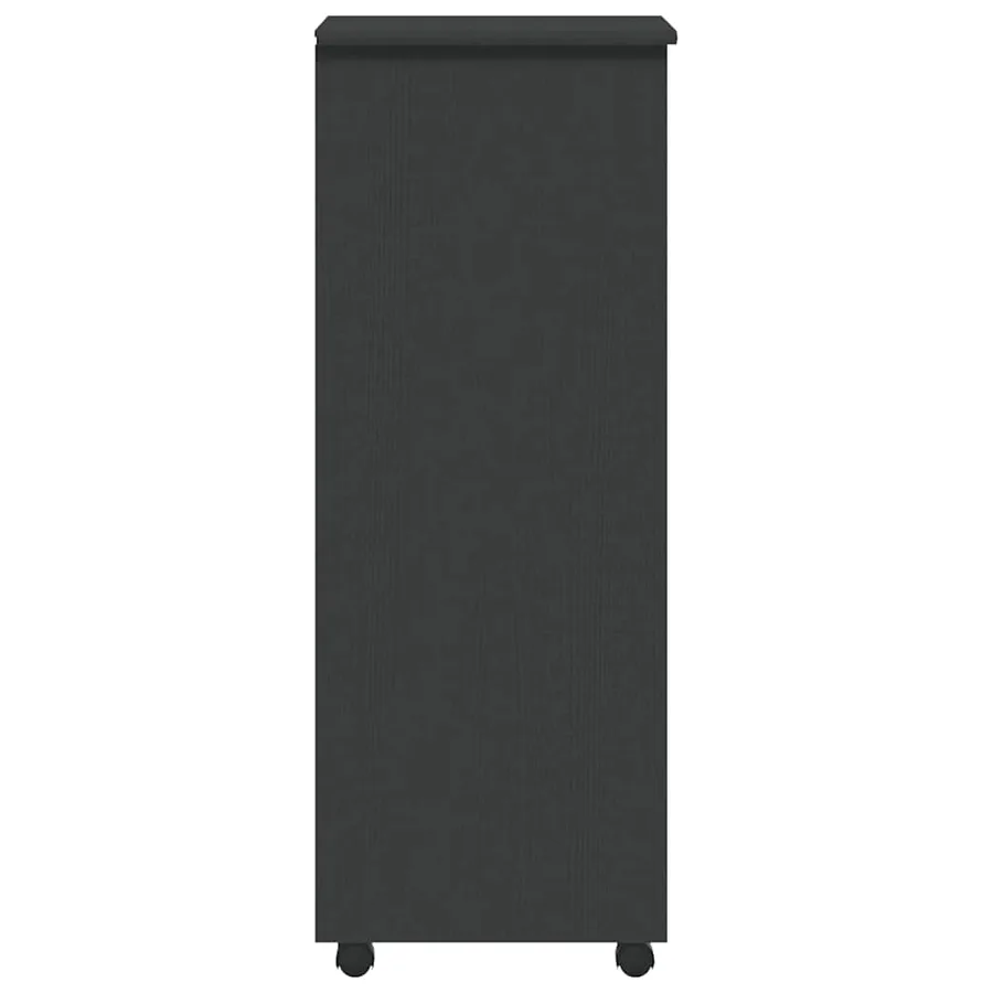 Armoire roulante avec tiroirs MOSS gris bois de pin solide - 7