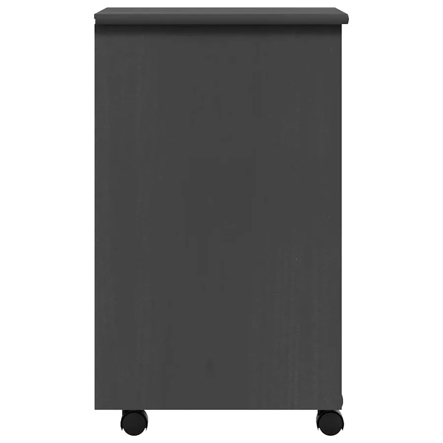 Armoire roulante avec tiroirs MOSS gris bois de pin solide - 6