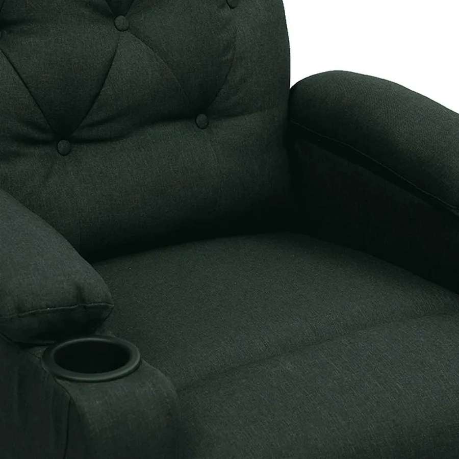 Fauteuil de massage Vert foncé Tissu - 8