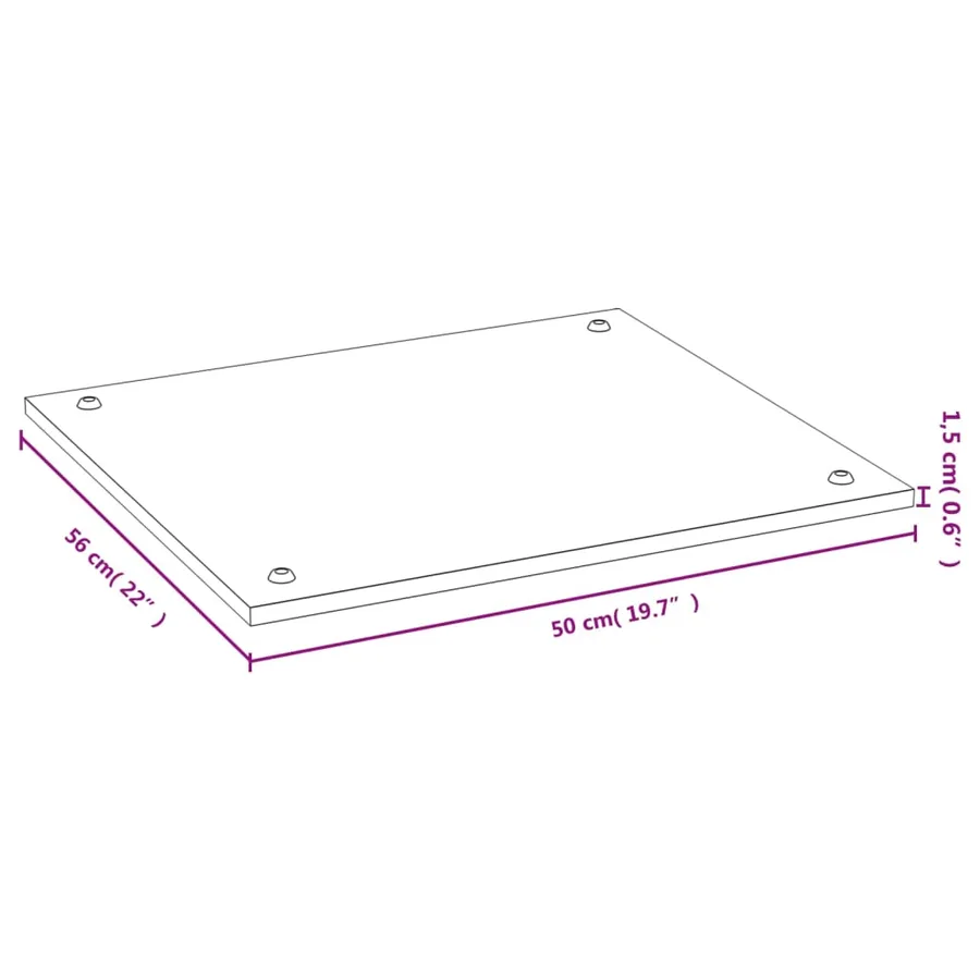 Couvercle de cuisinière 50x56x1,5 cm bambou - 4