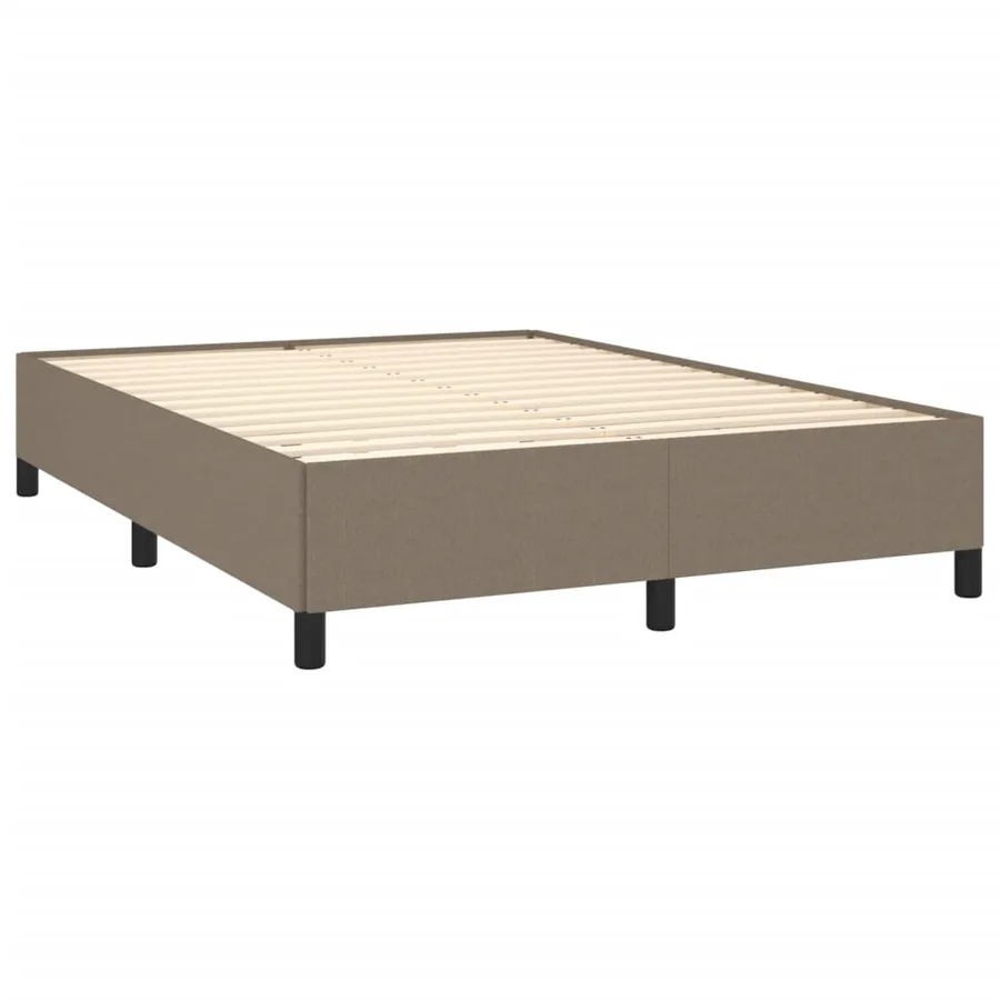 Cadre de lit sans matelas taupe 140x200 cm tissu - 3