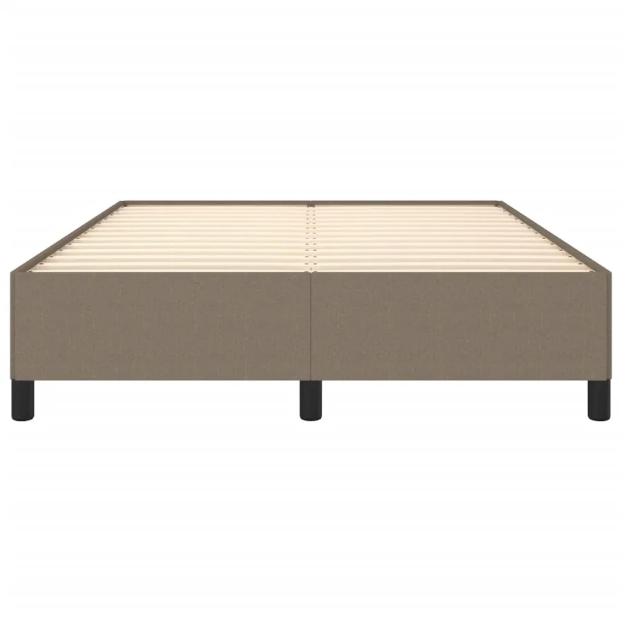 Cadre de lit sans matelas taupe 140x200 cm tissu - 5