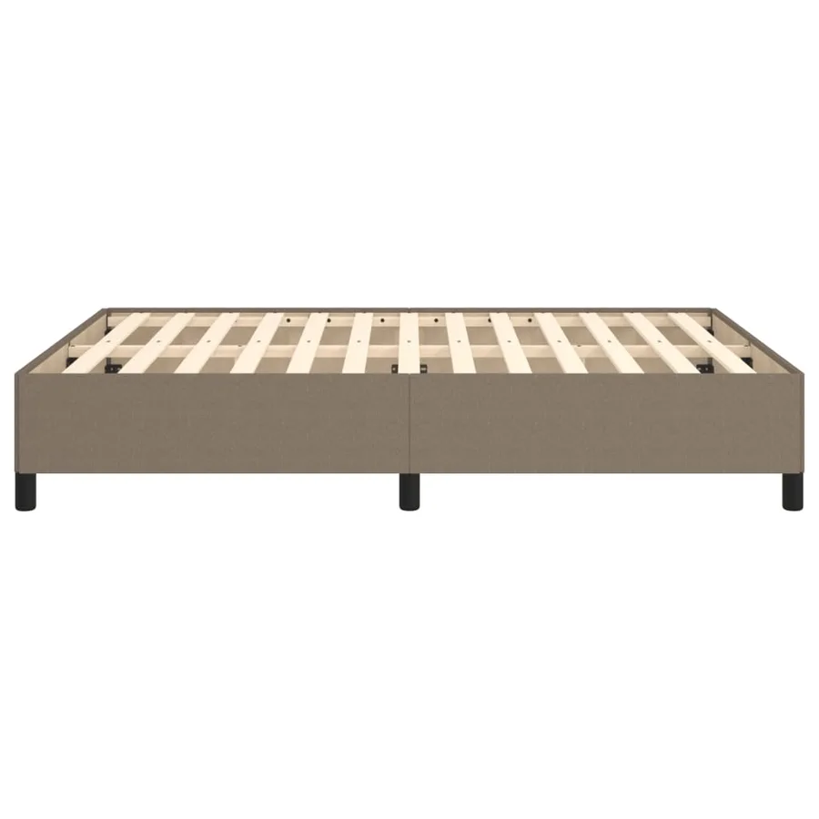 Cadre de lit sans matelas taupe 140x200 cm tissu - 6