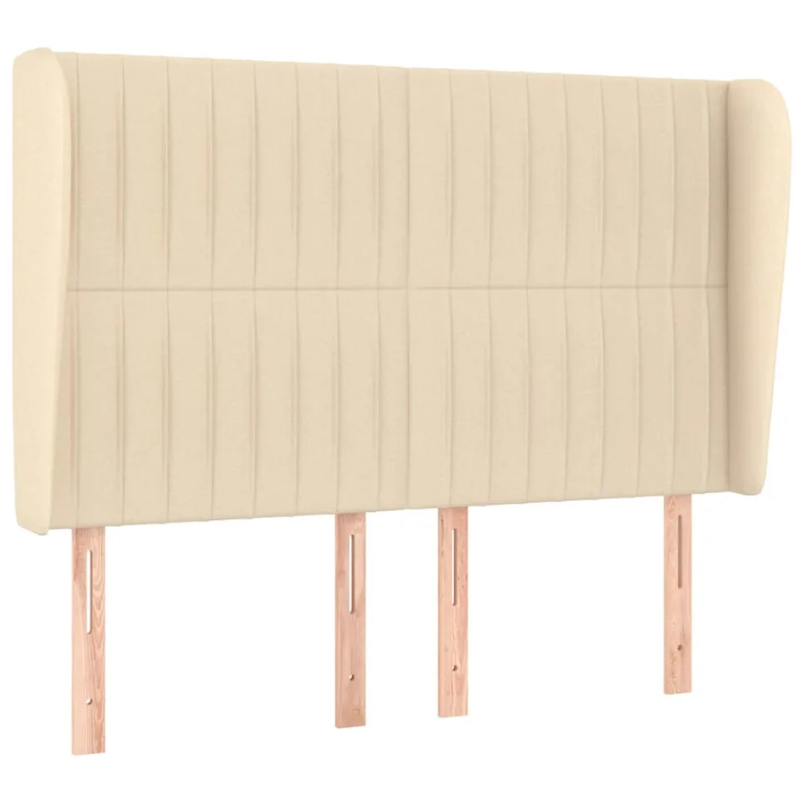 Sommier à lattes de lit avec matelas Crème 140x200 cm Tissu - 6