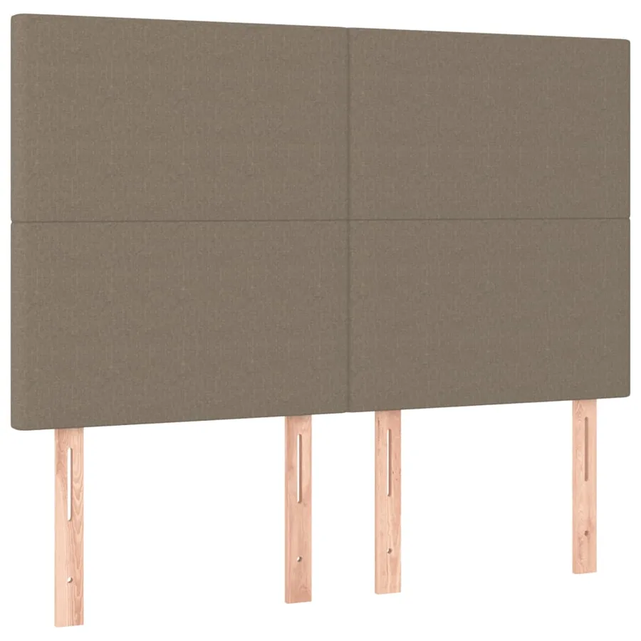 Sommier à lattes de lit avec matelas Taupe 140x200 cm Tissu - 6