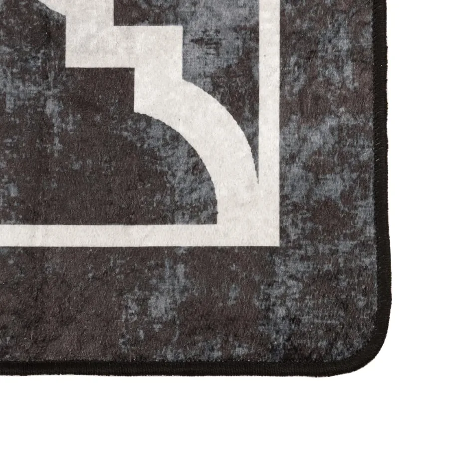Tapis lavable noir et blanc 190x300 cm - 3
