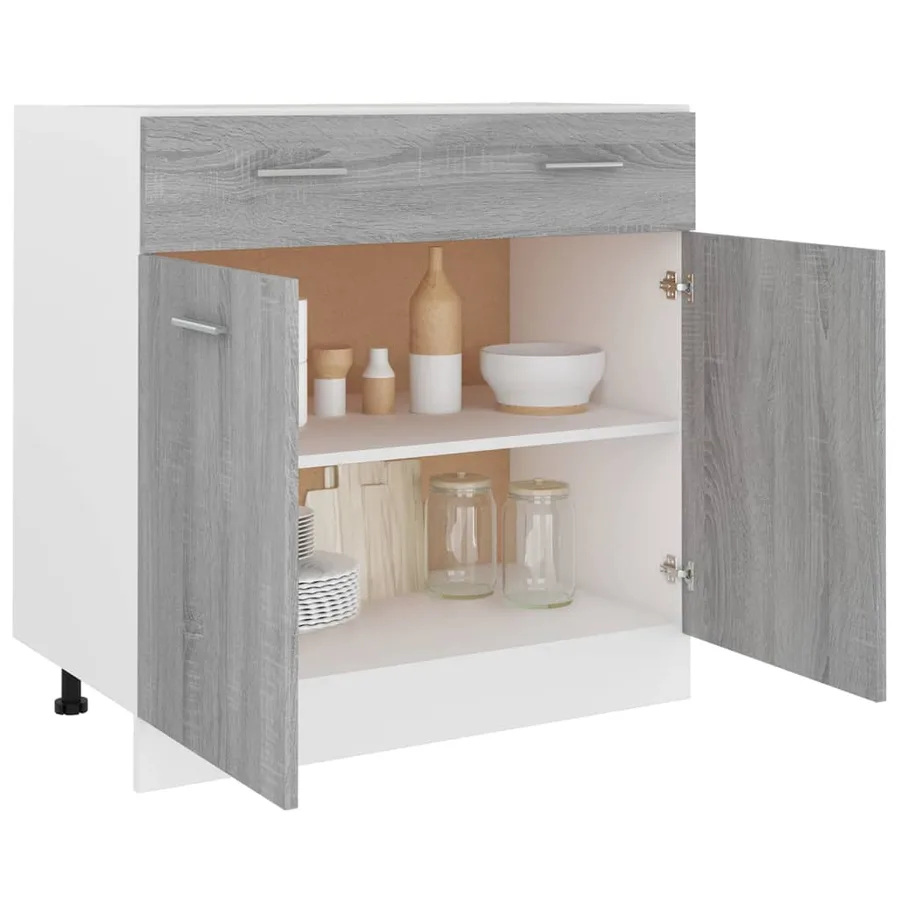 Armoire de plancher à tiroir "Lyon" Sonoma gris 80x46x81,5 cm - 4