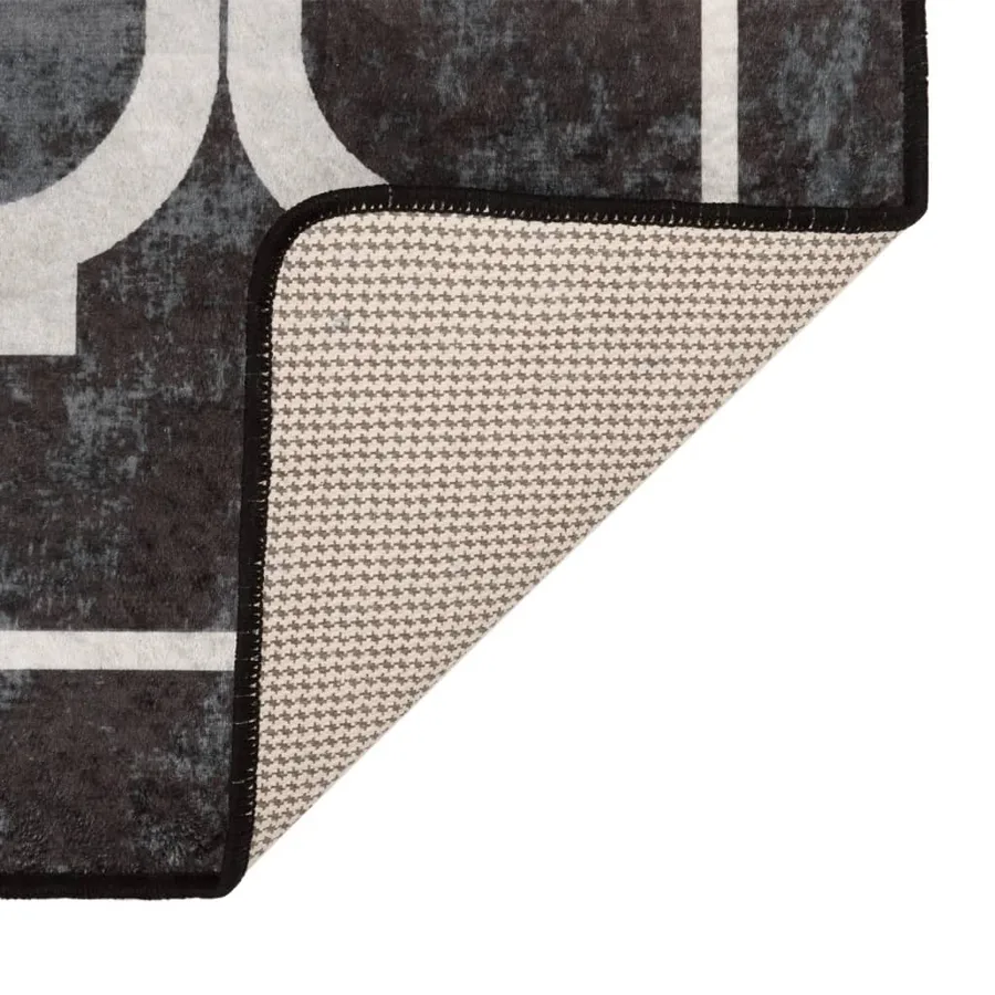 Tapis lavable noir et blanc 120x180 cm - 4