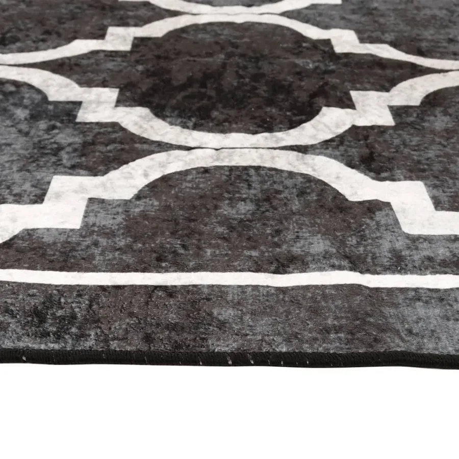 Tapis lavable noir et blanc 120x180 cm - 6