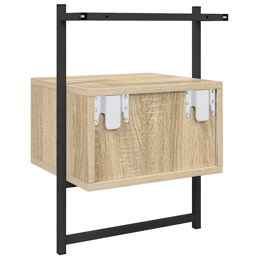 Table de chevet murale chêne sonoma 35x30x51 cm - 8