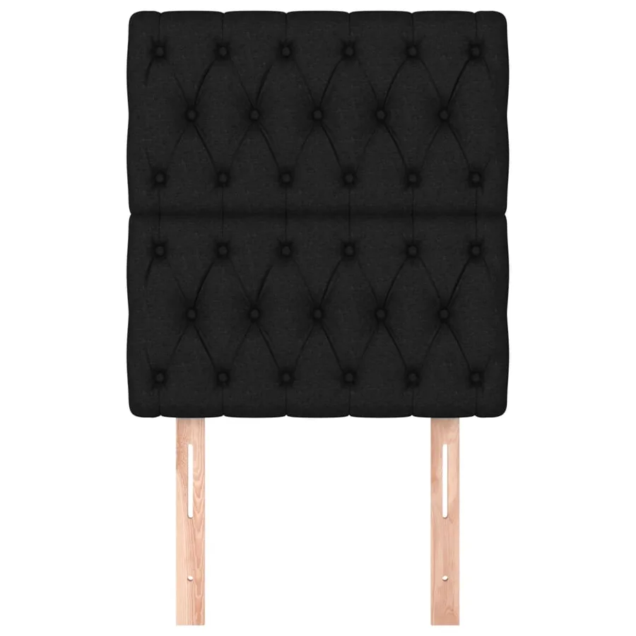 Têtes de lit 2 pcs Noir 80x7x78/88 cm Tissu - 3