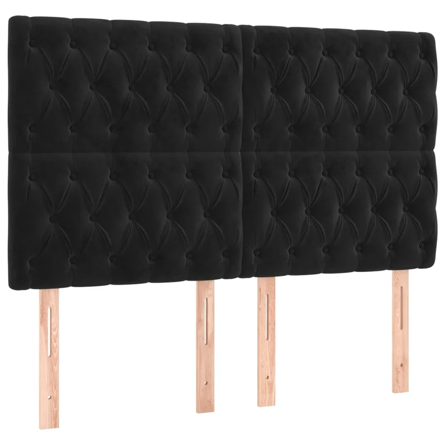 Sommier à lattes de lit avec matelas Noir 140x200 cm Velours - 6