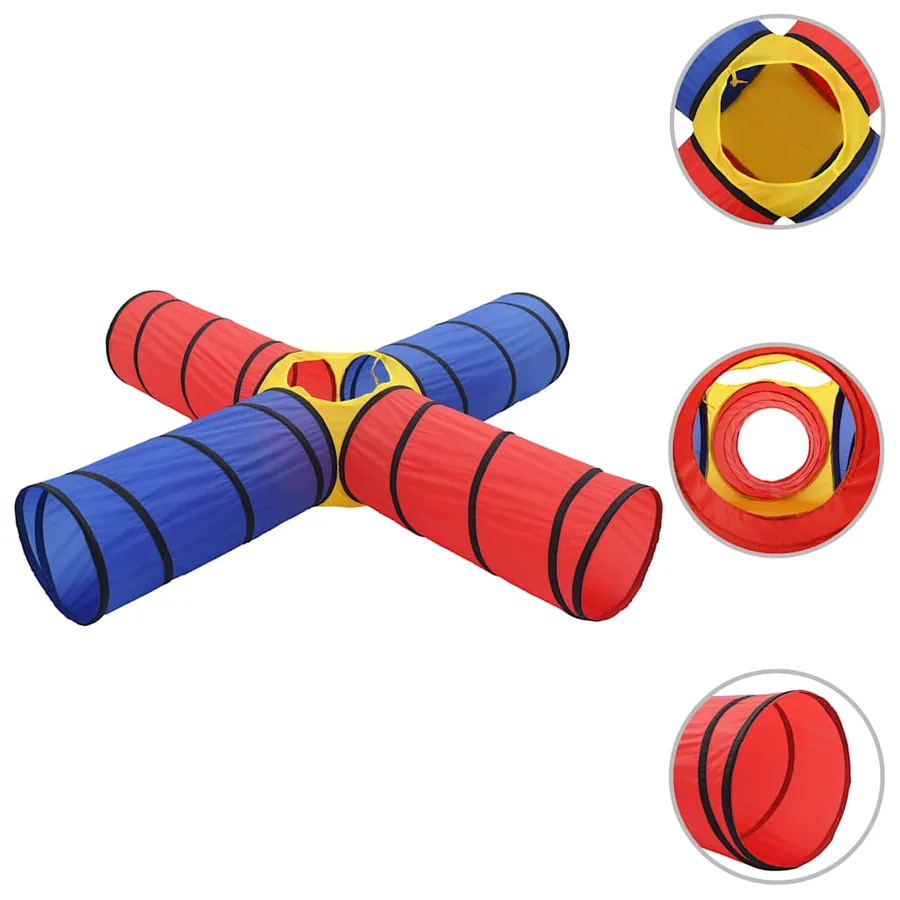 Tunnel de jeu pour enfants avec 250 balles Multicolore - 5