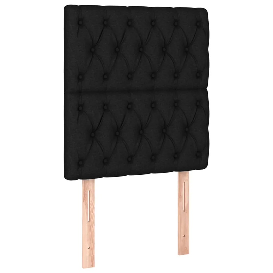 Sommier à lattes de lit et matelas Noir 80x200 cm Tissu - 5