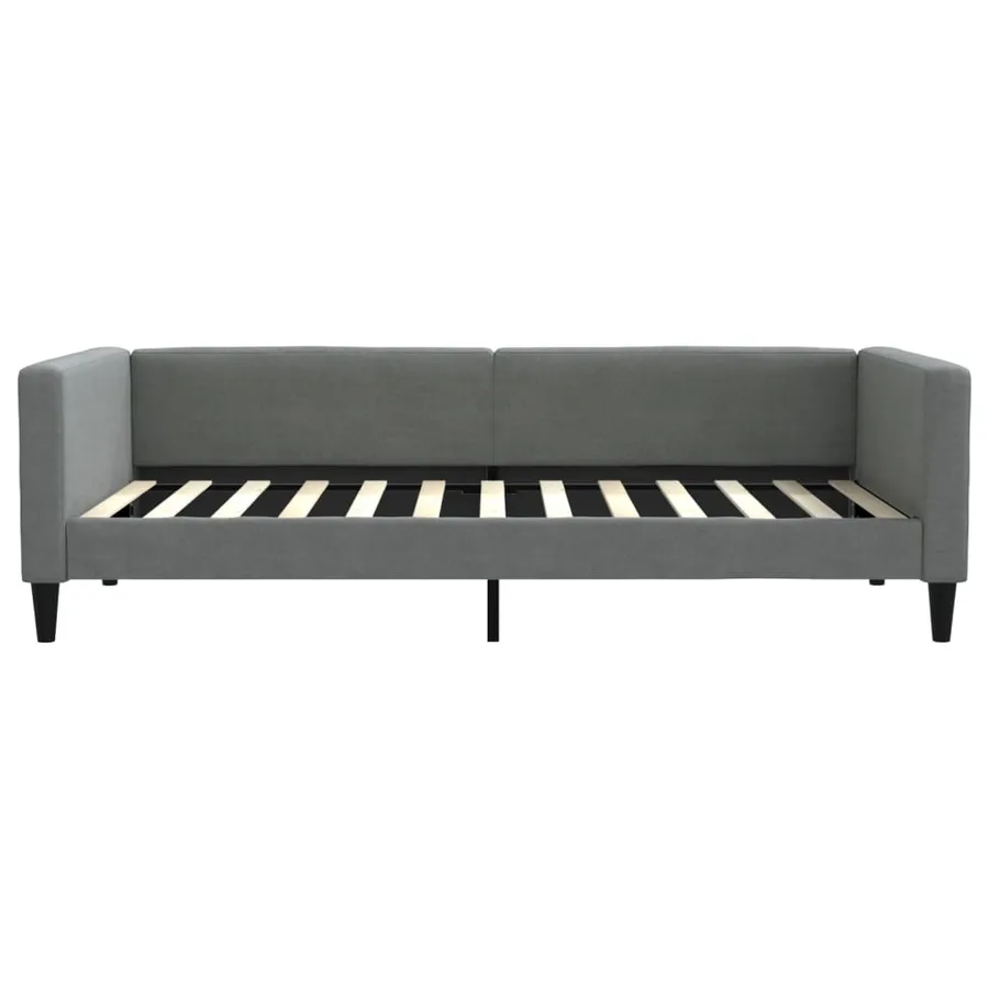Lit de jour avec gigogne sans matelas gris foncé 100x200 cm - 7