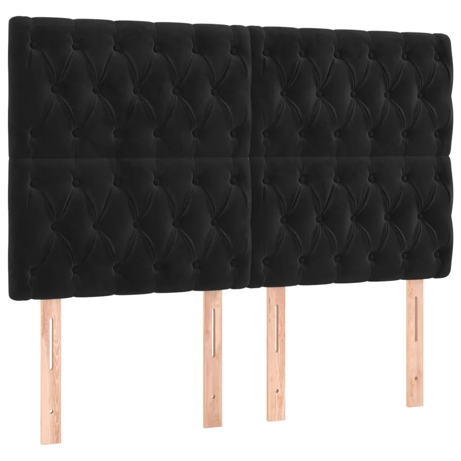 Cadre de lit sans matelas noir 160x200 cm velours - 8