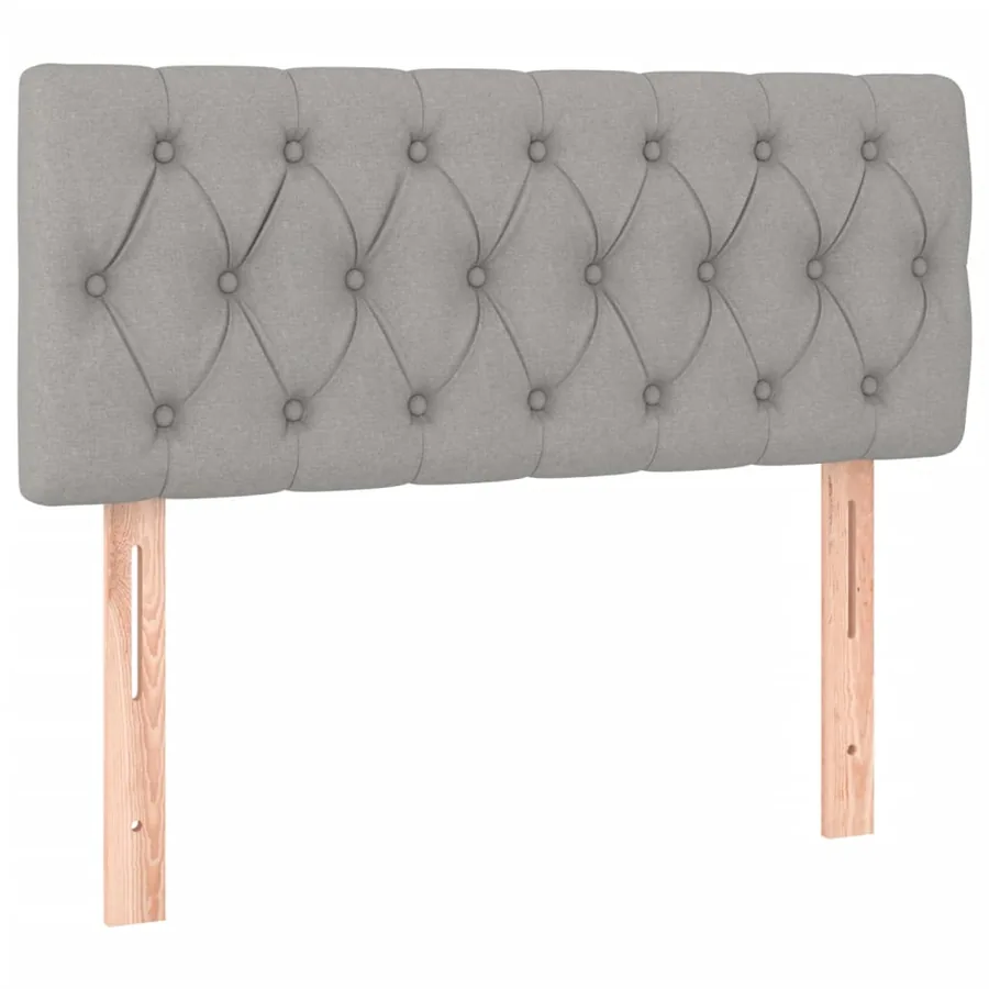 Sommier à lattes de lit avec matelas et LED Gris clair 90x200cm - 7