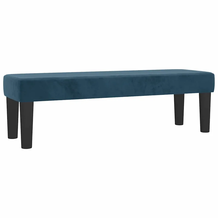 Sommier à lattes de lit et matelas Bleu foncé 140x190cm Velours - 7