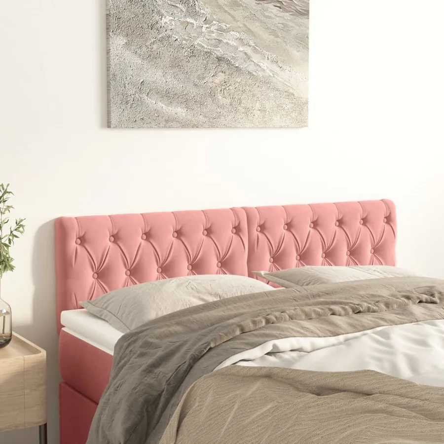 Têtes de lit Rose 144x7x78/88 cm Velours
