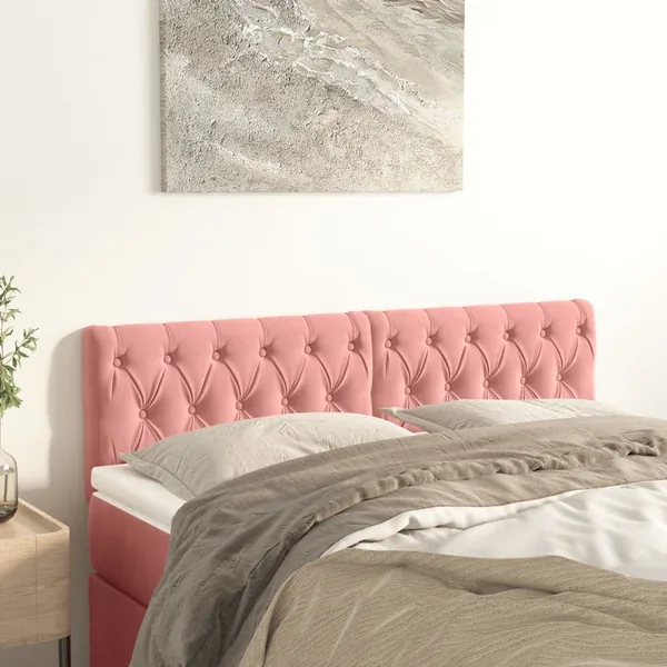Têtes de lit Rose 144x7x78/88 cm Velours