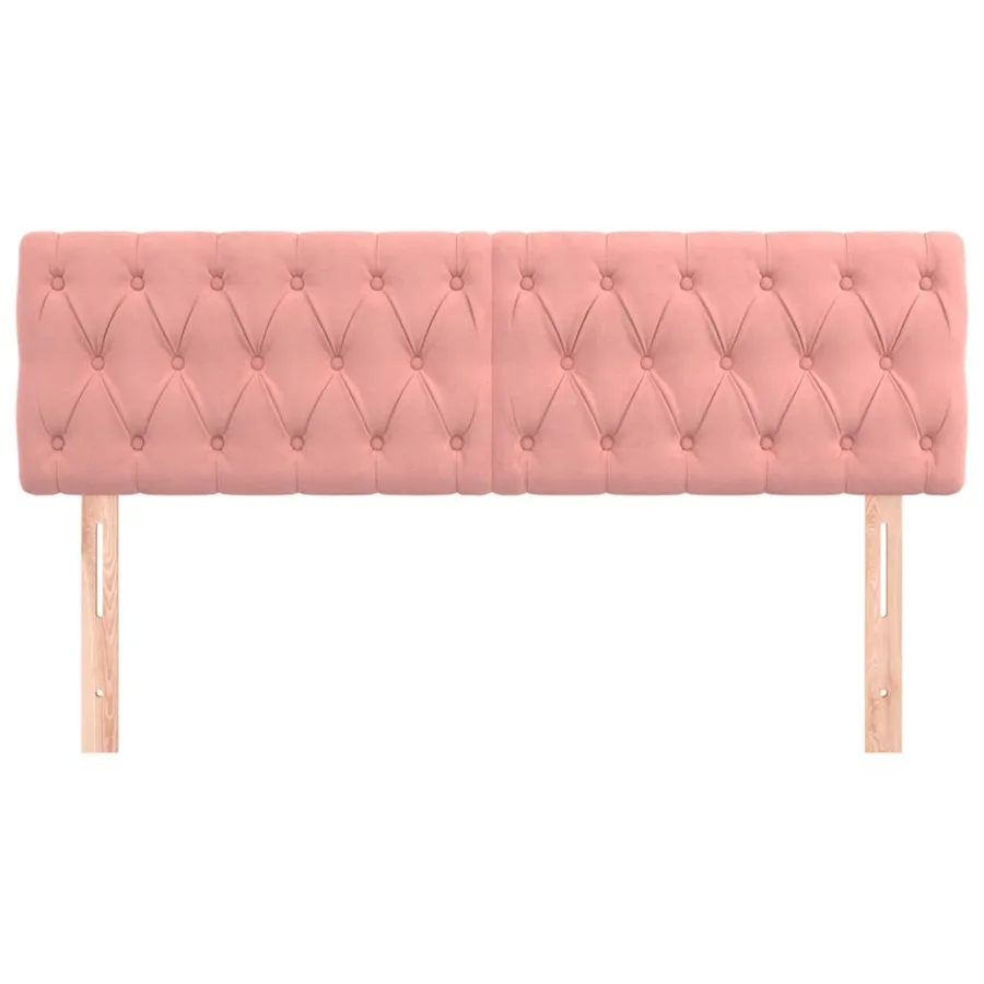 Têtes de lit Rose 144x7x78/88 cm Velours - 3