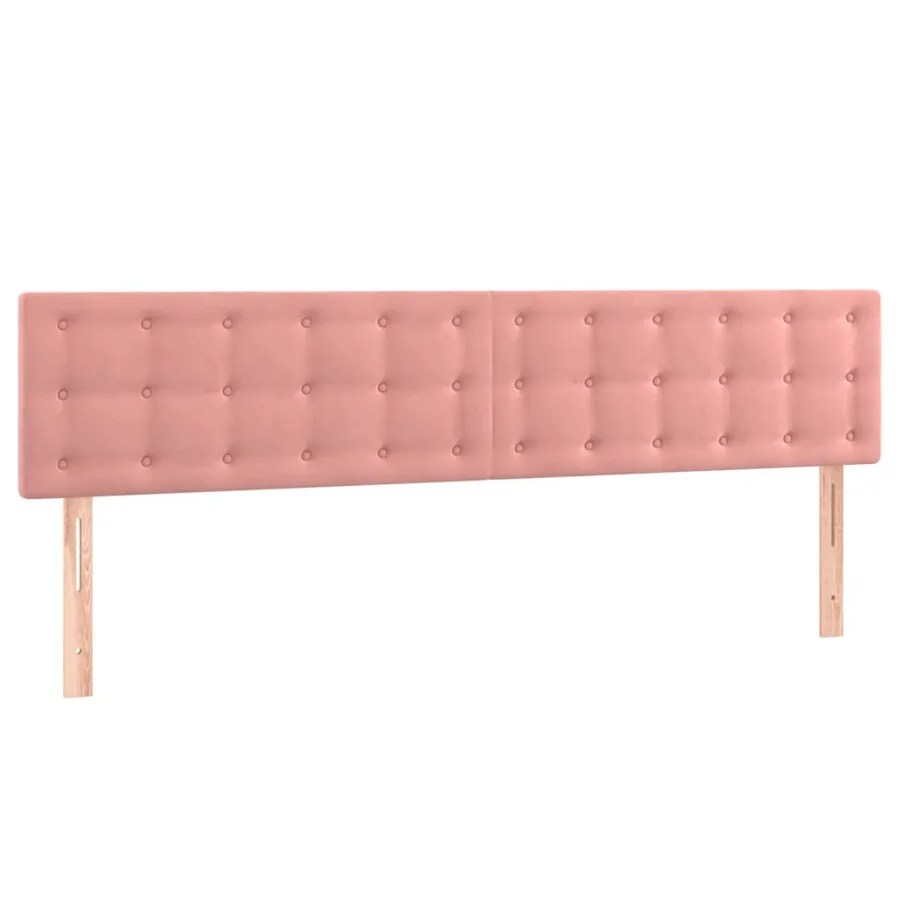 Tête de lit à LED Rose 180x5x78/88 cm Velours - 4