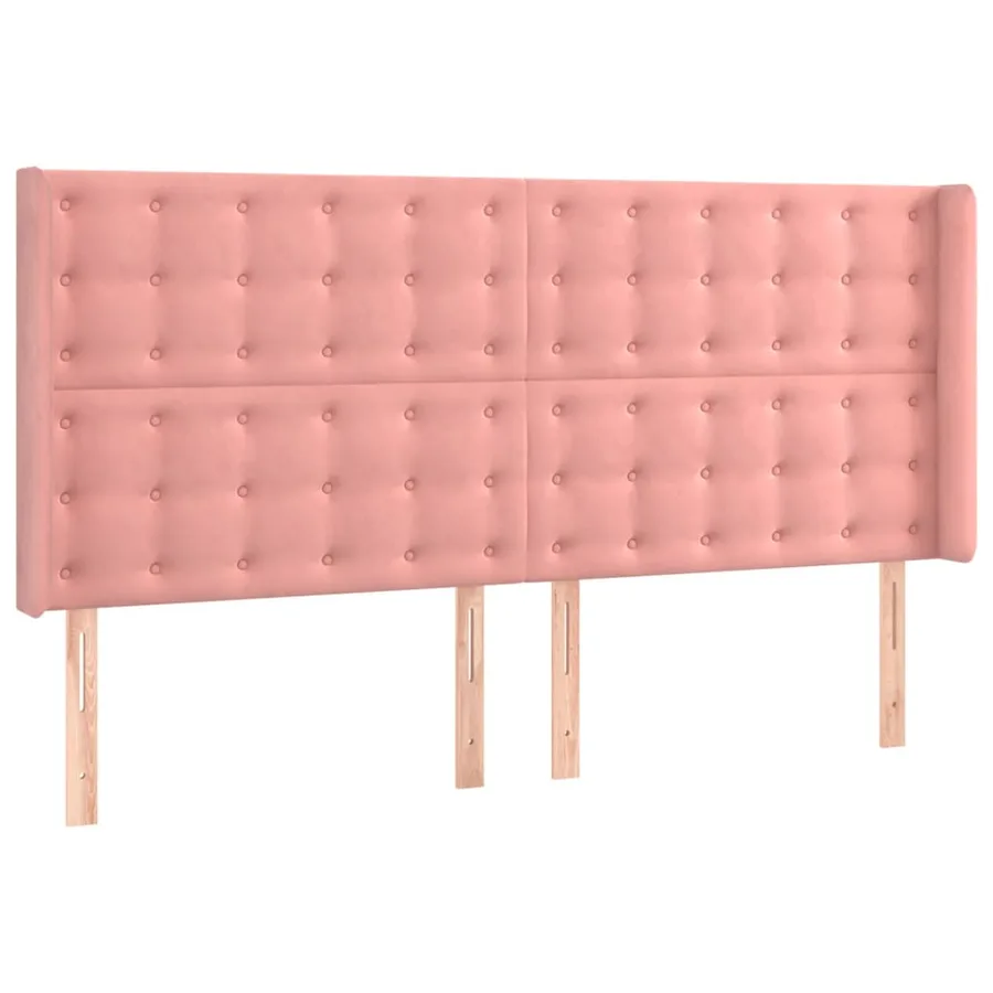 Tête de lit à LED Rose 183x16x118/128 cm Velours - 3