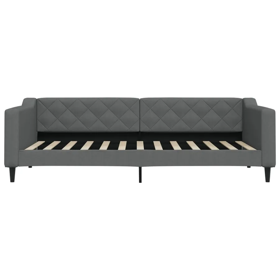 Lit de repos sans matelas gris foncé 90x200 cm tissu - 3