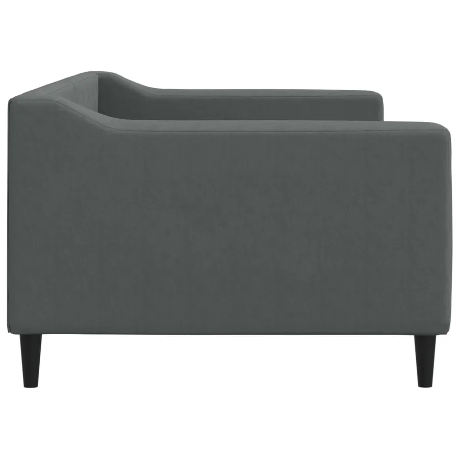 Lit de repos sans matelas gris foncé 90x200 cm tissu - 4