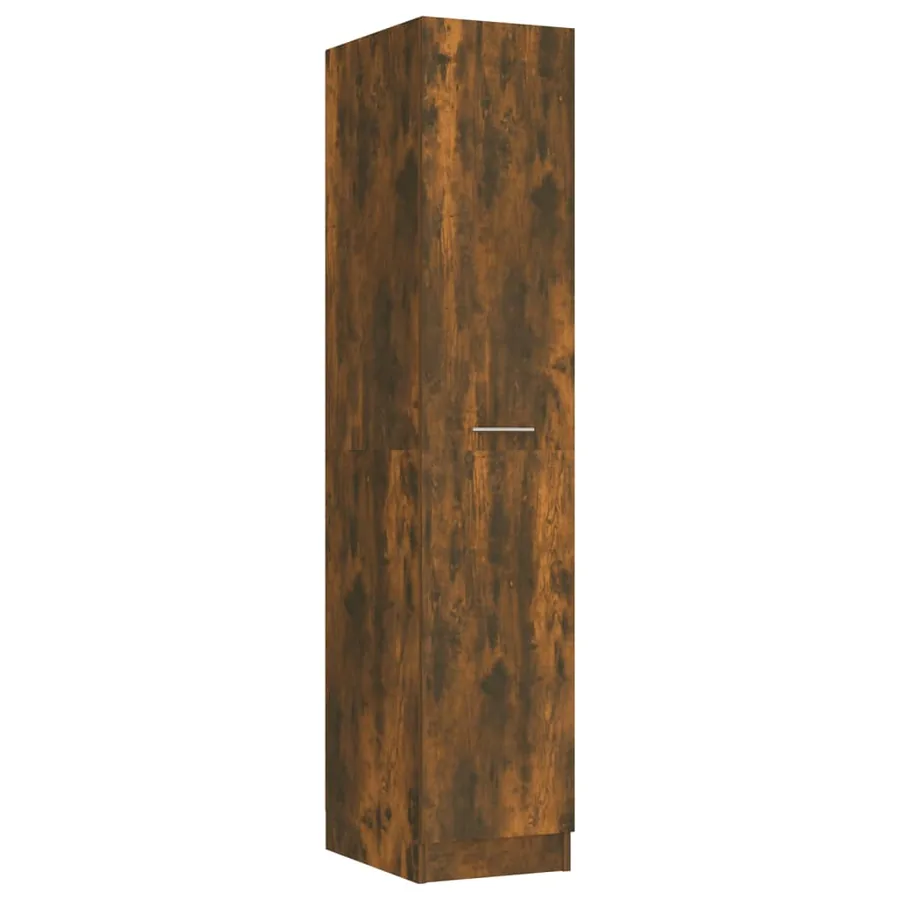 Armoire apothicaire Chêne fumé 30x42,5x150 cm Bois d'ingénierie - 5