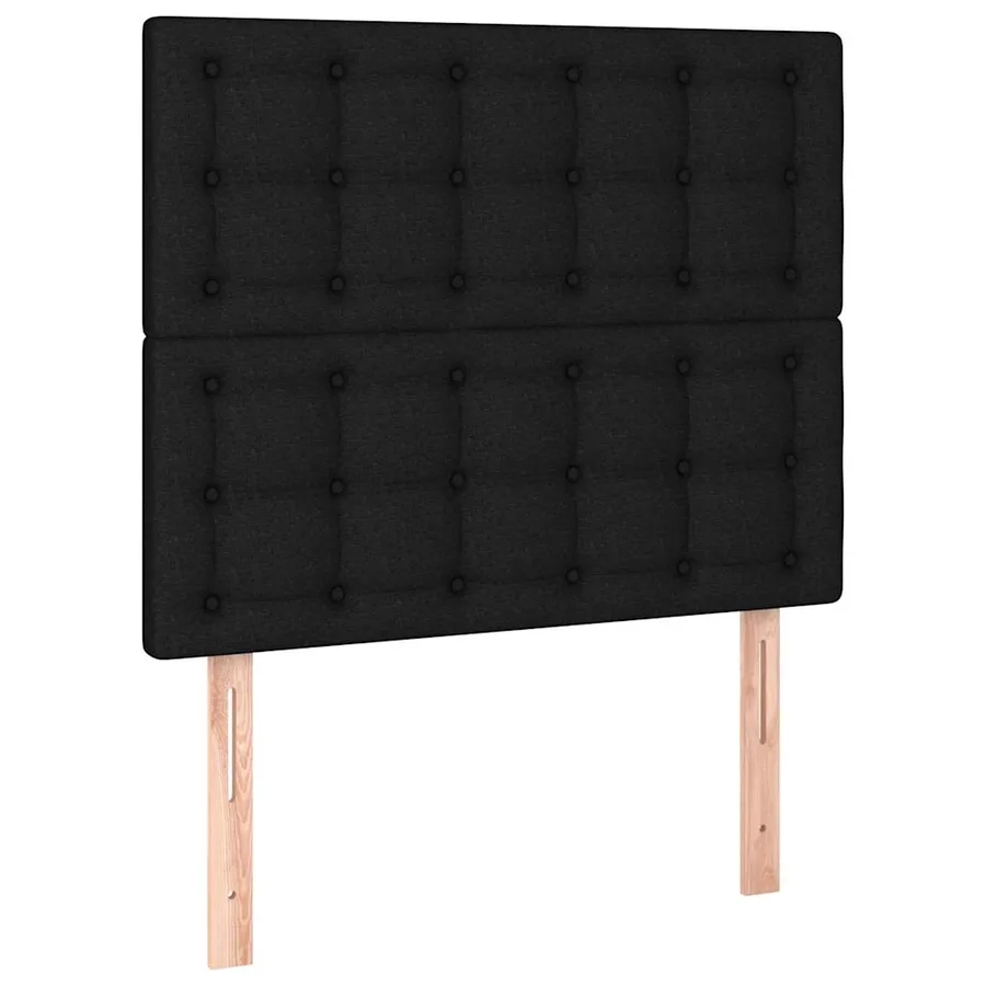 Sommier à lattes de lit avec matelas Noir 90x200 cm Tissu - 6