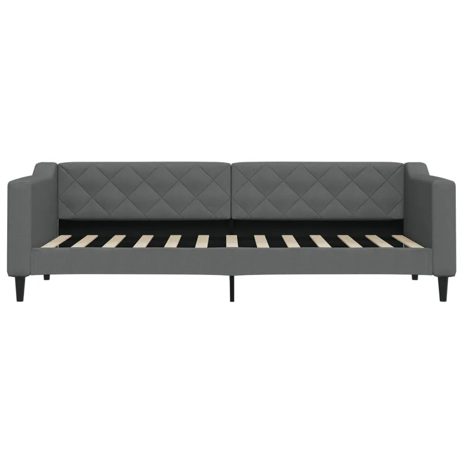 Lit de repos sans matelas gris foncé 80x200 cm tissu - 3