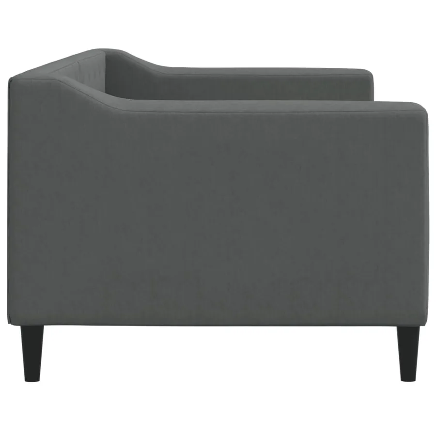 Lit de repos sans matelas gris foncé 80x200 cm tissu - 4