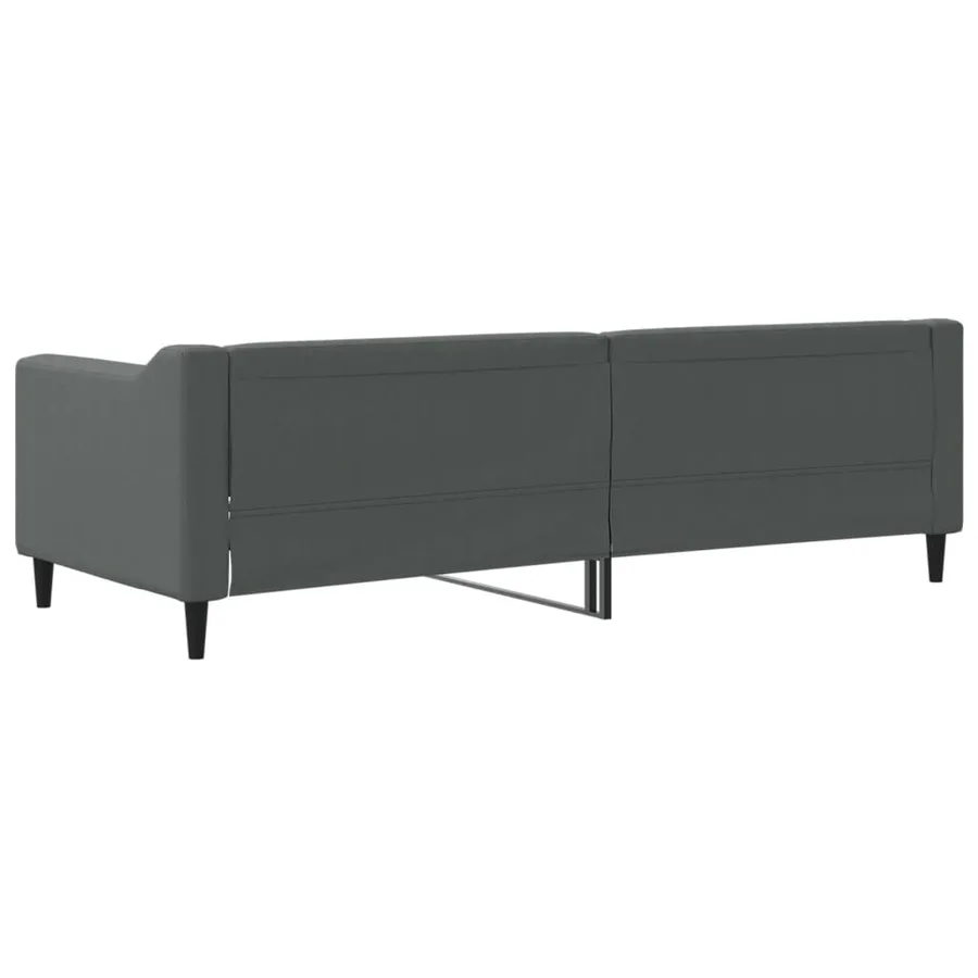 Lit de repos sans matelas gris foncé 80x200 cm tissu - 5