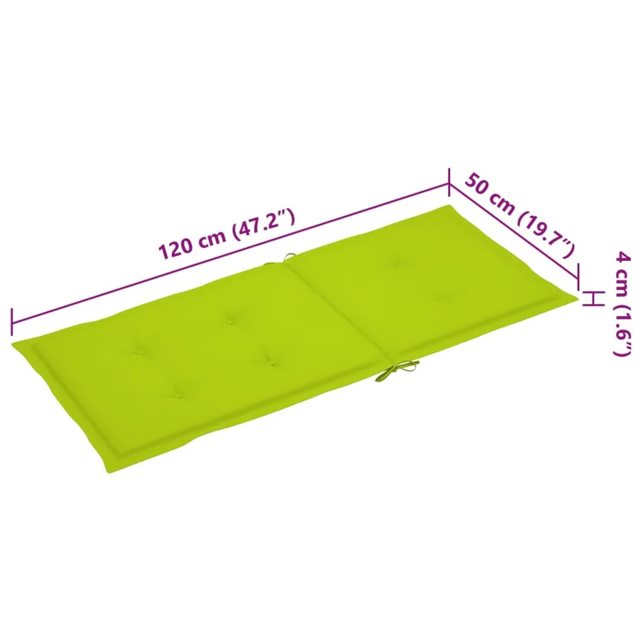 Chaise à bascule avec coussin Bambou - 9