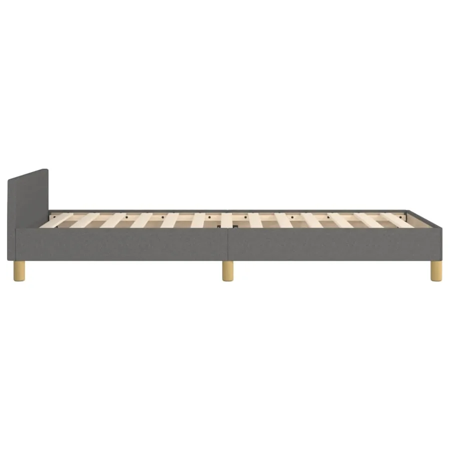 Cadre de lit sans matelas avec tête de lit 90x190cm tissu - 7