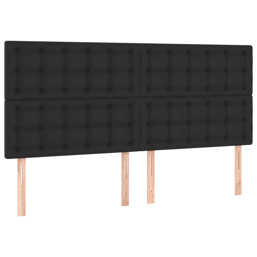 Sommier à lattes de lit avec matelas et LED Noir 180x200 cm - 7