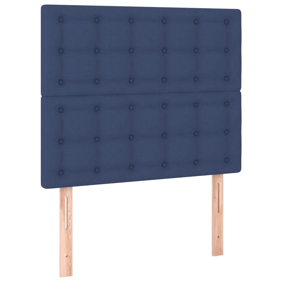 Sommier à lattes de lit avec matelas Bleu 90x200 cm Tissu - 5