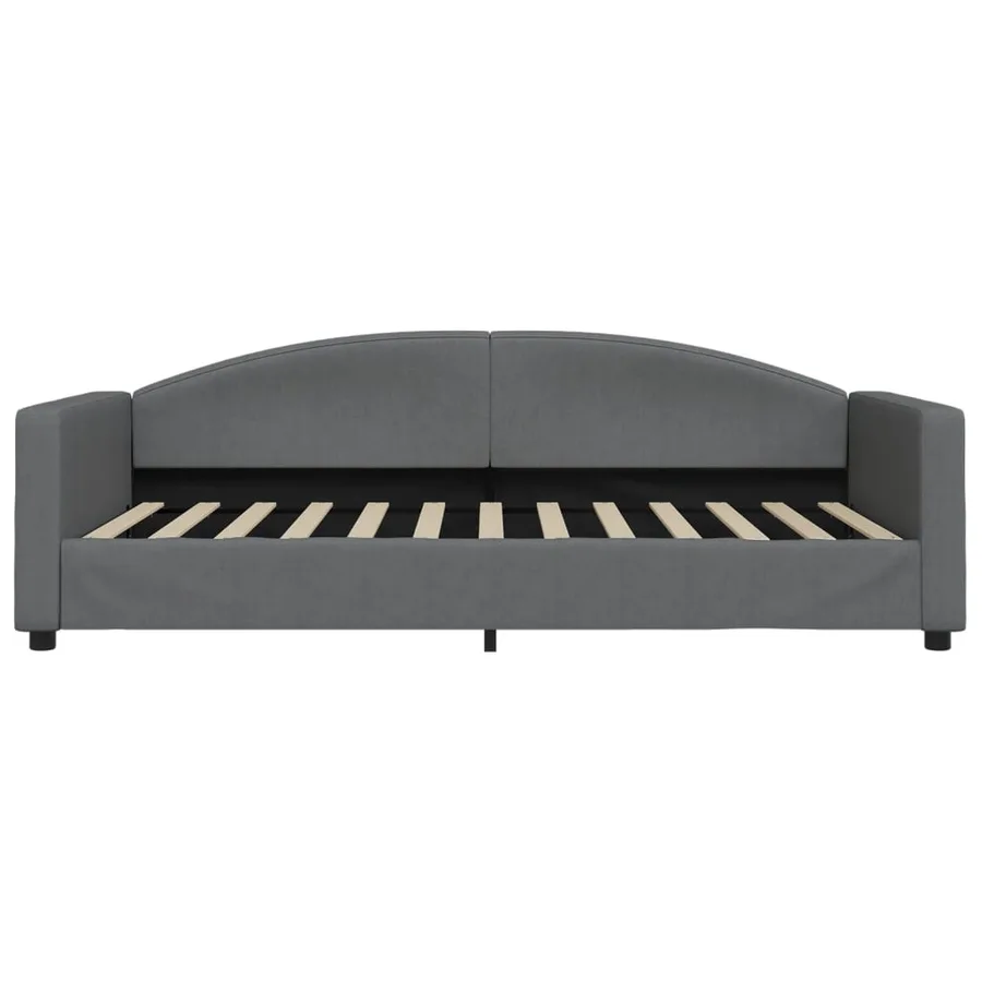 Lit de repos gris foncé 100x200 cm tissu - 3